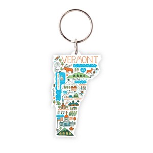 Julia Gash Vermont State Shape Key Tag - main view