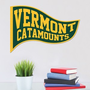 12"H Vermont Catamounts Wave Pennant - main view