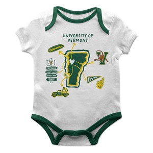 Vive La Fete Vermont State UVM Icons Onesie - main view