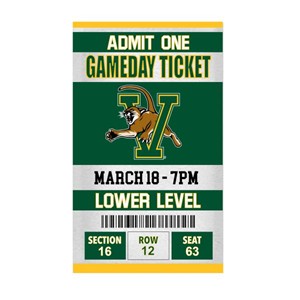 Canvas Game Day Ticket Squeaky Toy - main view