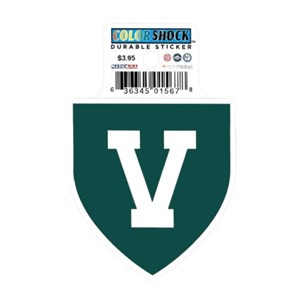 V Shield Logo Durable Sticker - main view