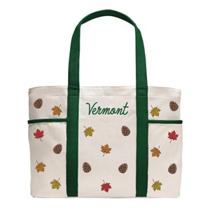 Vermont Maple Leafs & Pinecones Tote Bag - main view