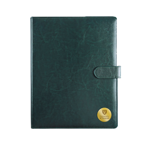 Gold Shield Logo Medallion Padfolio - main view