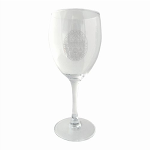 Deep Etch University Seal Wine Glass - main view