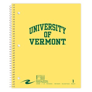 Notebook 1 Subject Arched Spellout - main view