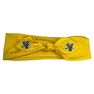 V/CAT KNOTTED COTTON BOW HEADBAND -  gold
